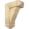 Ekena Millwork Traditional Arts and Crafts Rough Sawn Bracket w/ Offset Brace, Douglas Fir, 6"W x 14"D x 18"H BKT0604X14X18TRA03RDF - alternate 1